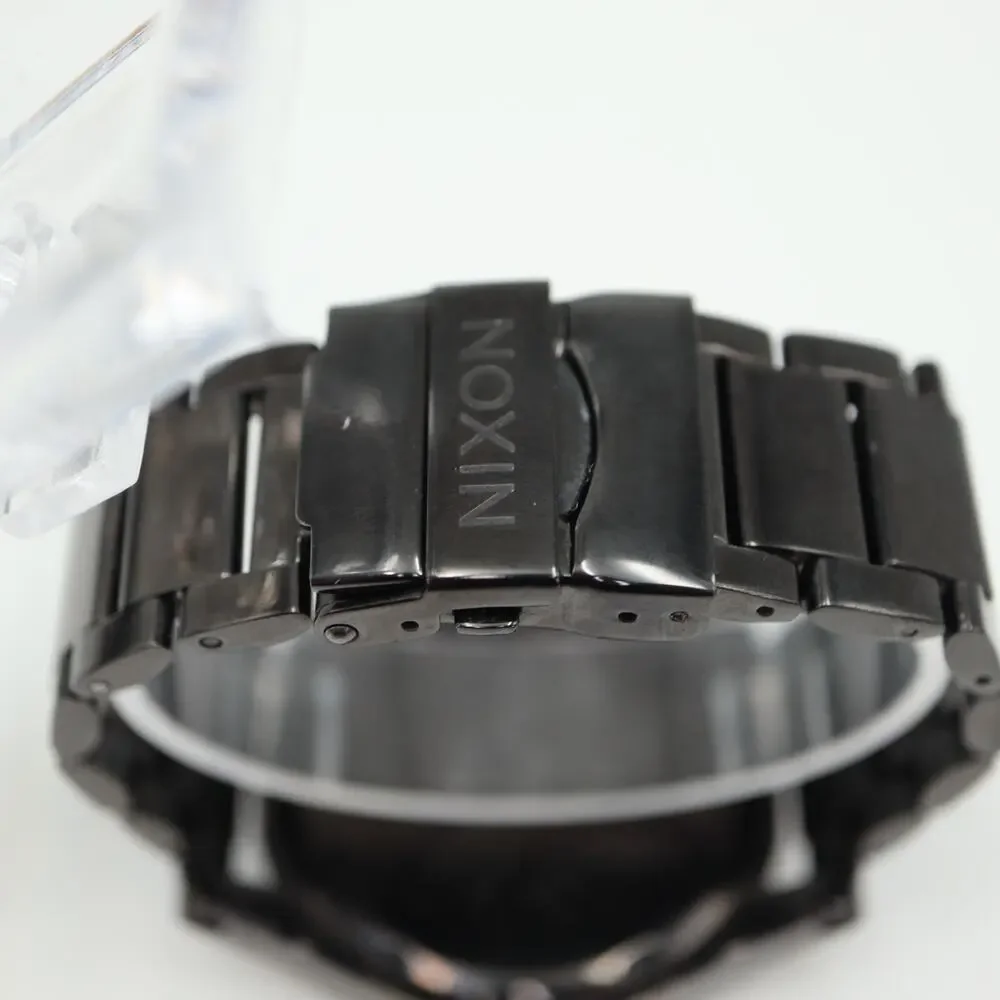 Nixon The Camden All Black Diamond Watch 41mm Left Stainless Steel Bracelet 5.5